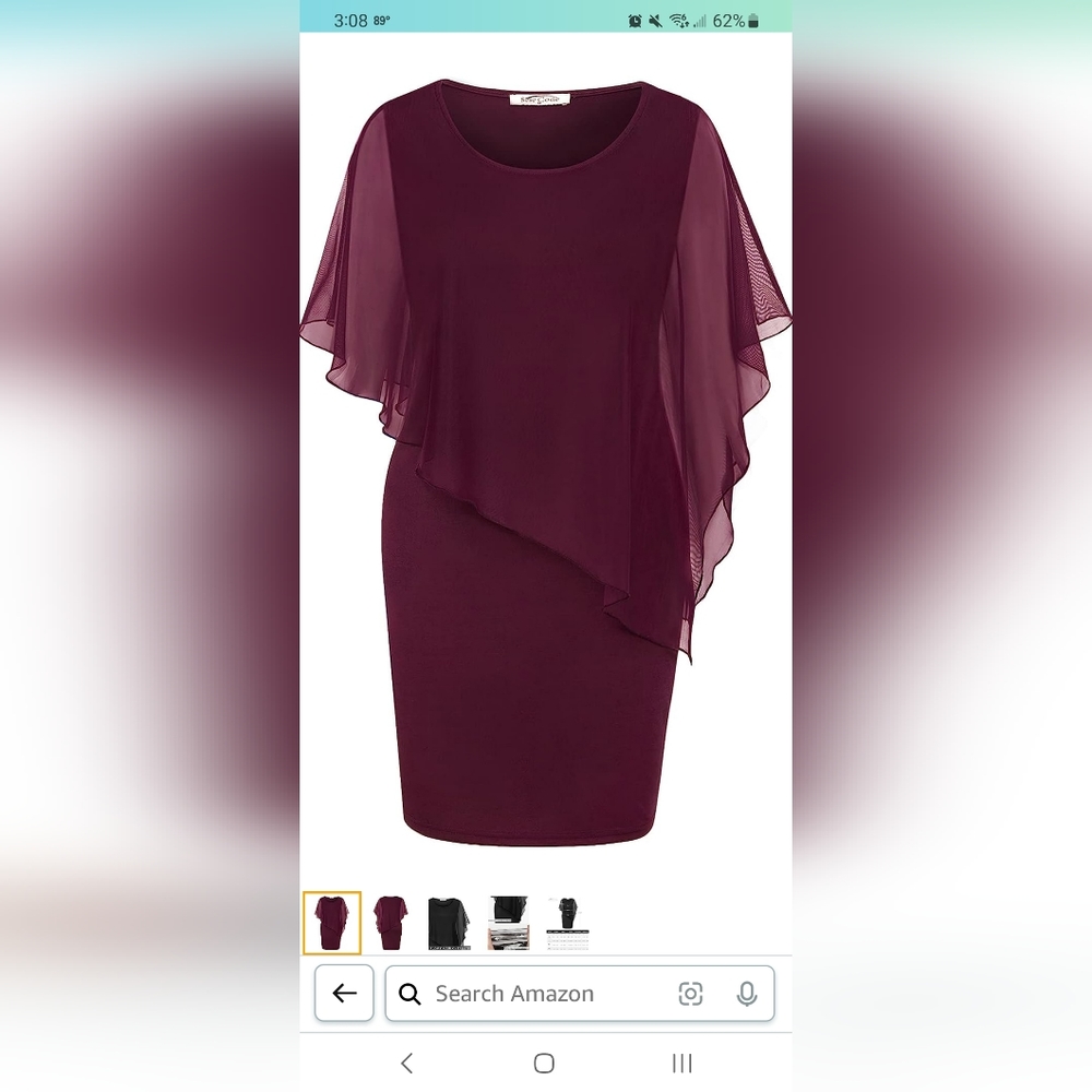 Mother of the Bride Dress in a Burgundy color.